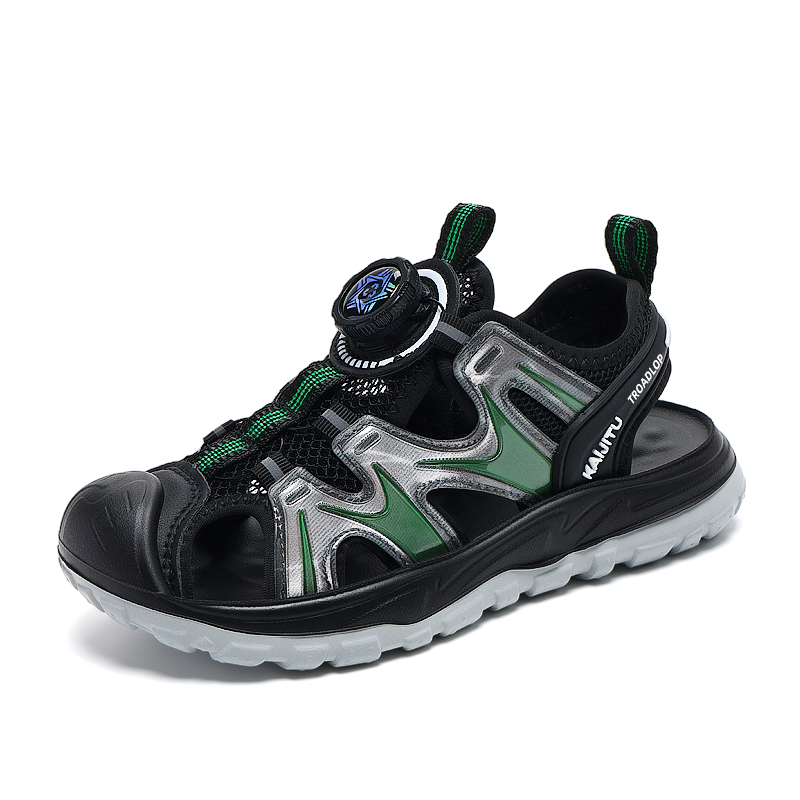 

Легкие детские сандалии с амортизацией Anti Kick Kids' TROADLOP, черный/зеленый