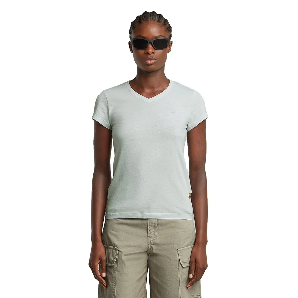 

Футболка G-Star Overdyed Eyben Slim 2.0 short sleeve v neck, серый