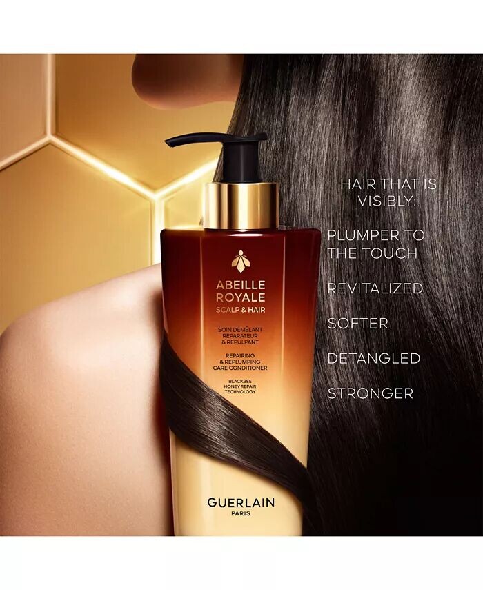 Abeille Royale Восстанавливающий кондиционер для кожи головы и волос, придающий им объем Guerlain — фото 3