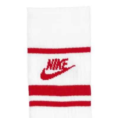 Носки Nike Sportswear Dri-FIT Everyday Essential Crew (3 шт), цвет White/University Red/University Red — фото 4