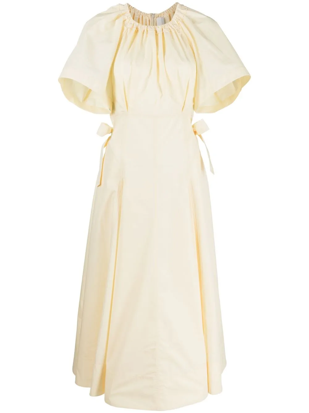 

Платье миди с короткими рукавами и сборками 3.1 Phillip Lim, нейтральный