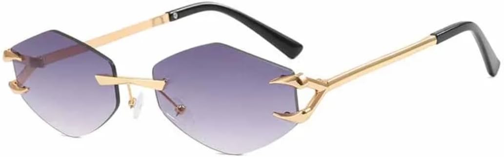 

Женские солнцезащитные очки с многоугольной оправой, повседневные, в стиле хип-хоп, модные, для активного отдыха, мужские очки с защитой от УФ-излучения UV400 VVTWSSW, Gold Gradient Gray