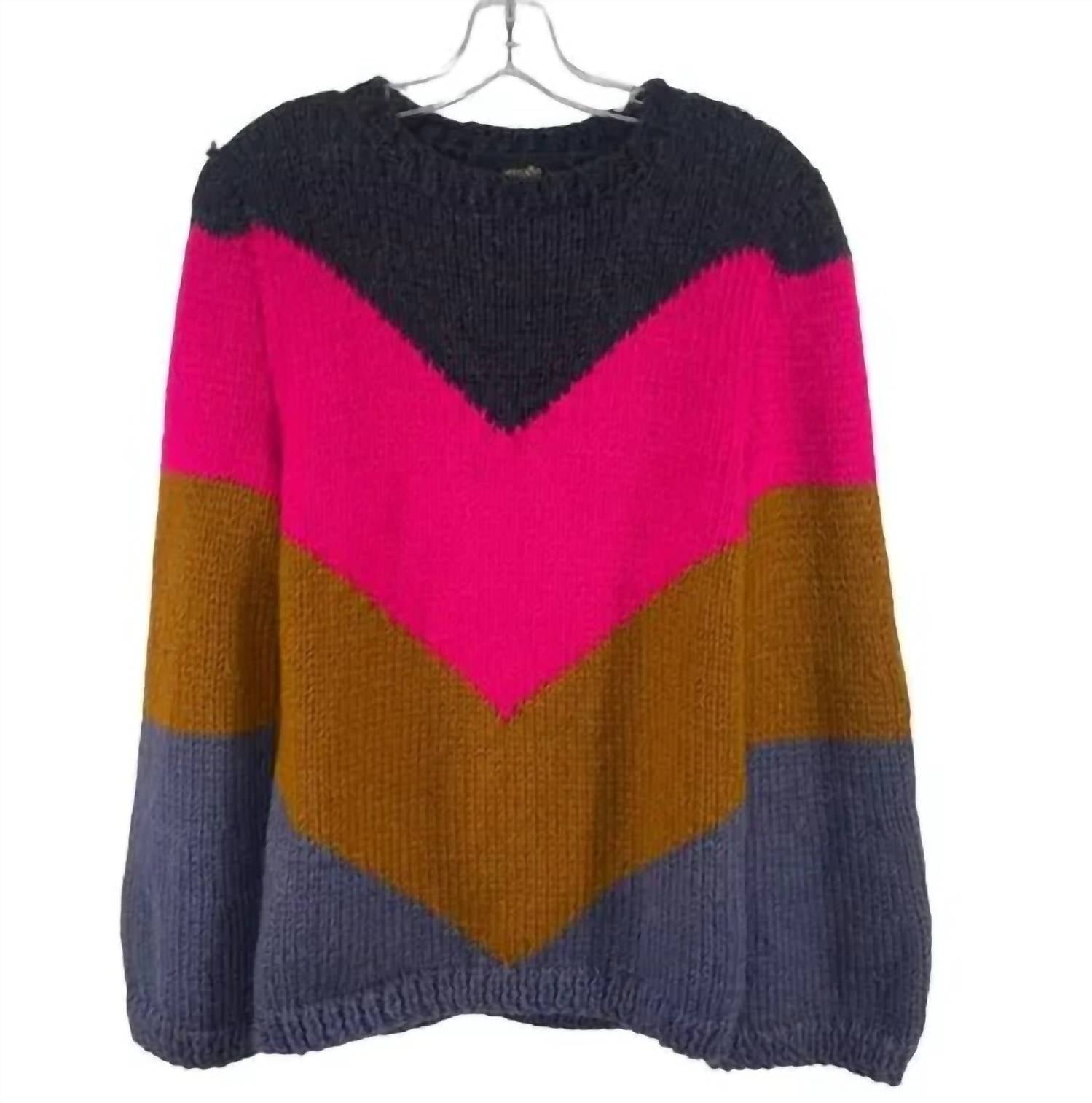 

Женский свитер Aguariba Colorblock с узором «шеврон» в цвете Multi Vero Alfie