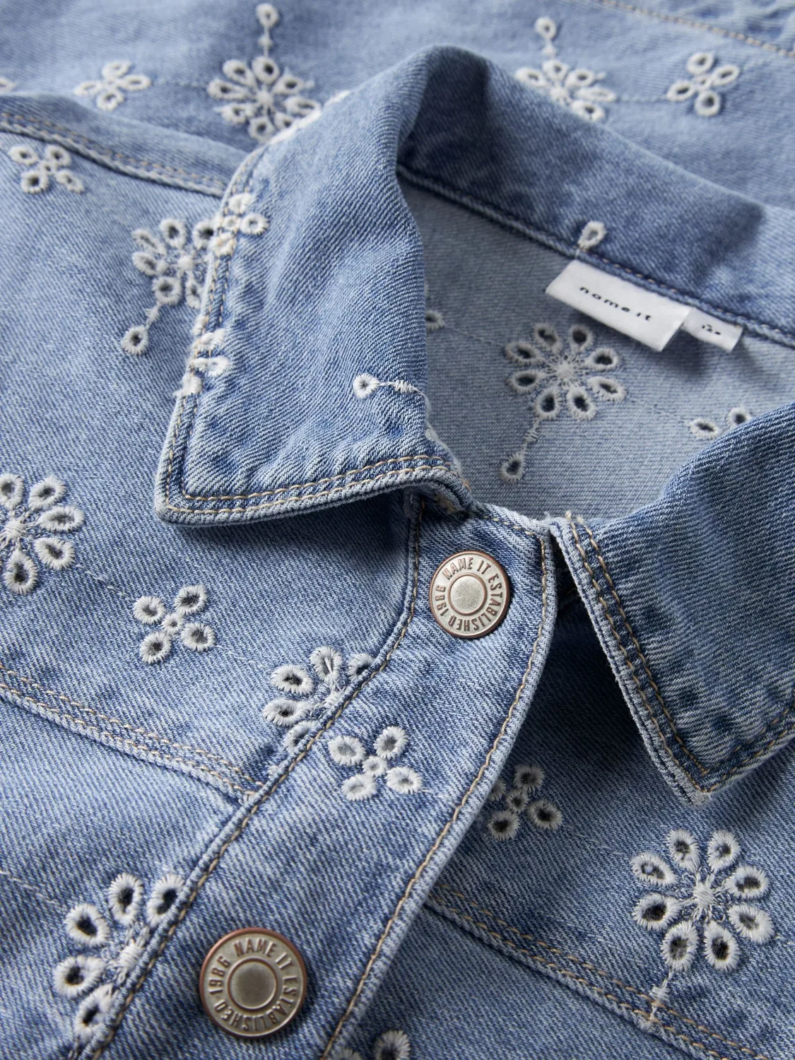 Джинсовая куртка, light blue denim, Name it — фото 4
