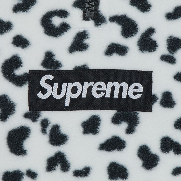 Толстовка Supreme Polartec Facemask Half Zip Hooded Sweatshirt 'Leopard', разноцветный — фото 2