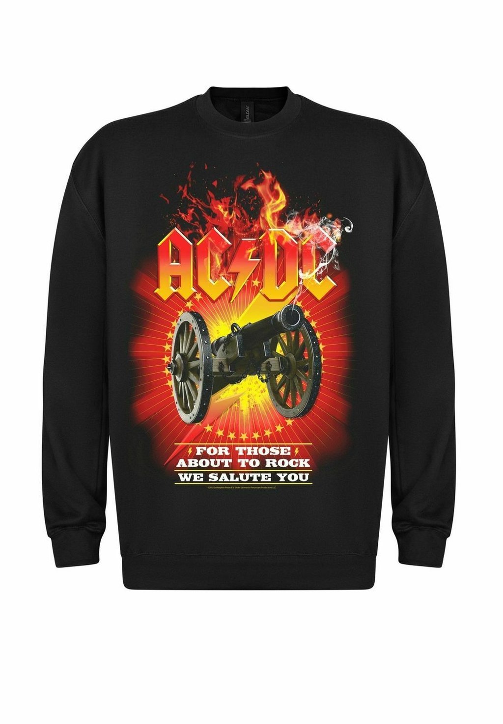 

Толстовка AC/DC FOR THOSE ABOUT TO ROCK LYRICS rockshirts, черный