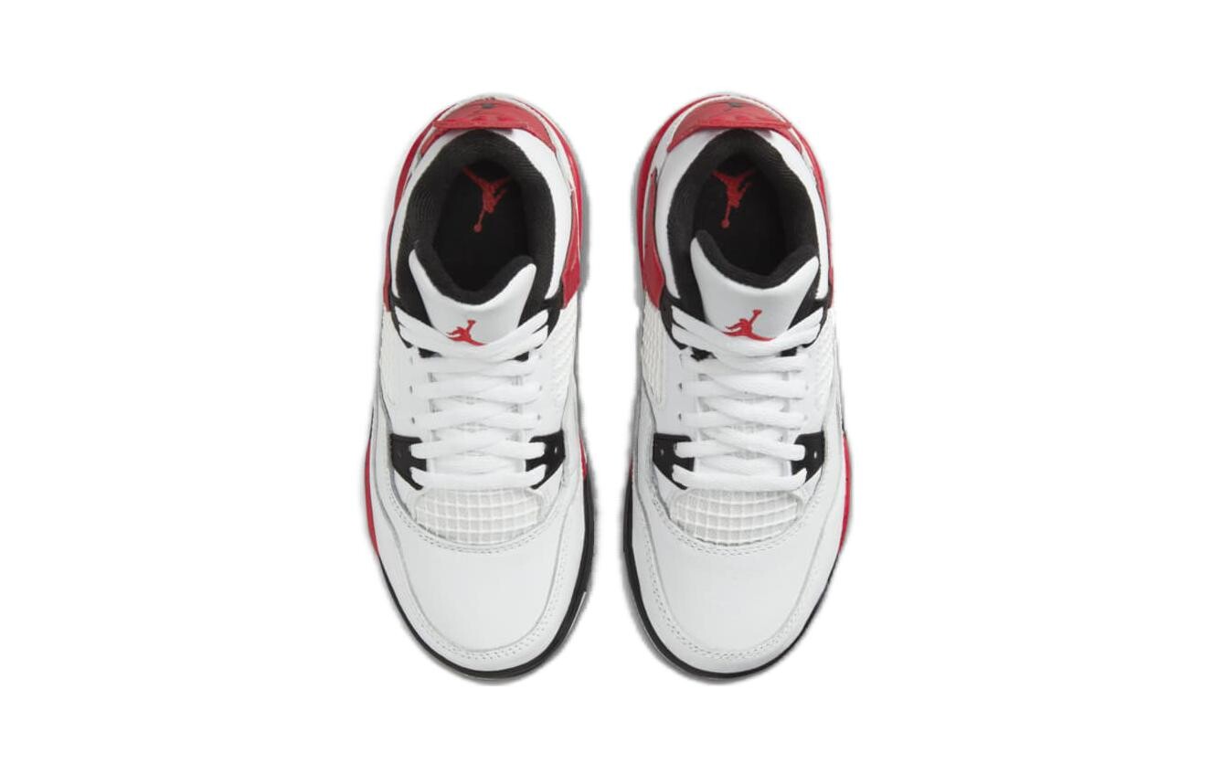 Кроссовки детские Air 4 "Red Cement" Jordan, красный/белый — фото 4