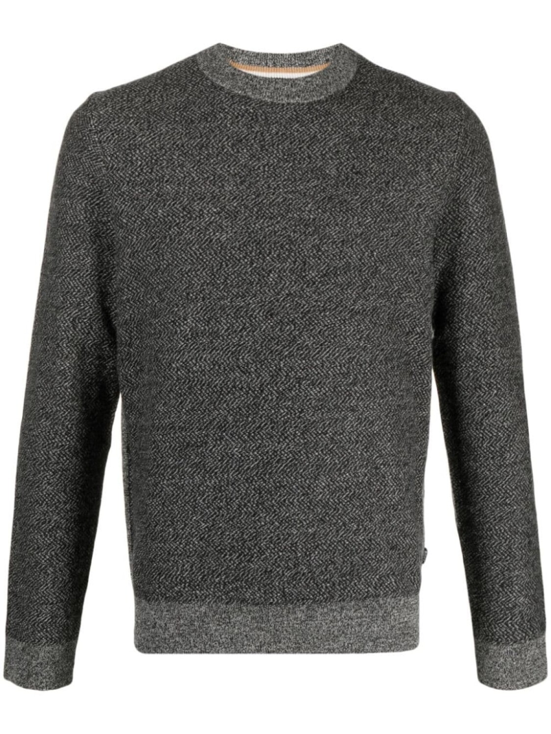 

BOSS джемпер с узором шеврон, черный