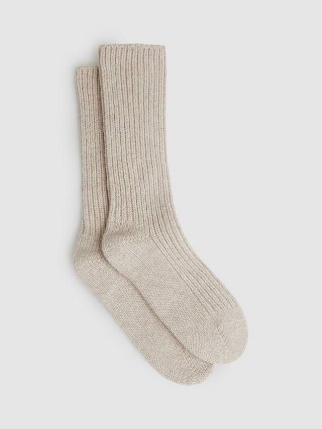 

Домашние носки Carmen из шерстяной смеси Reiss, Oatmeal