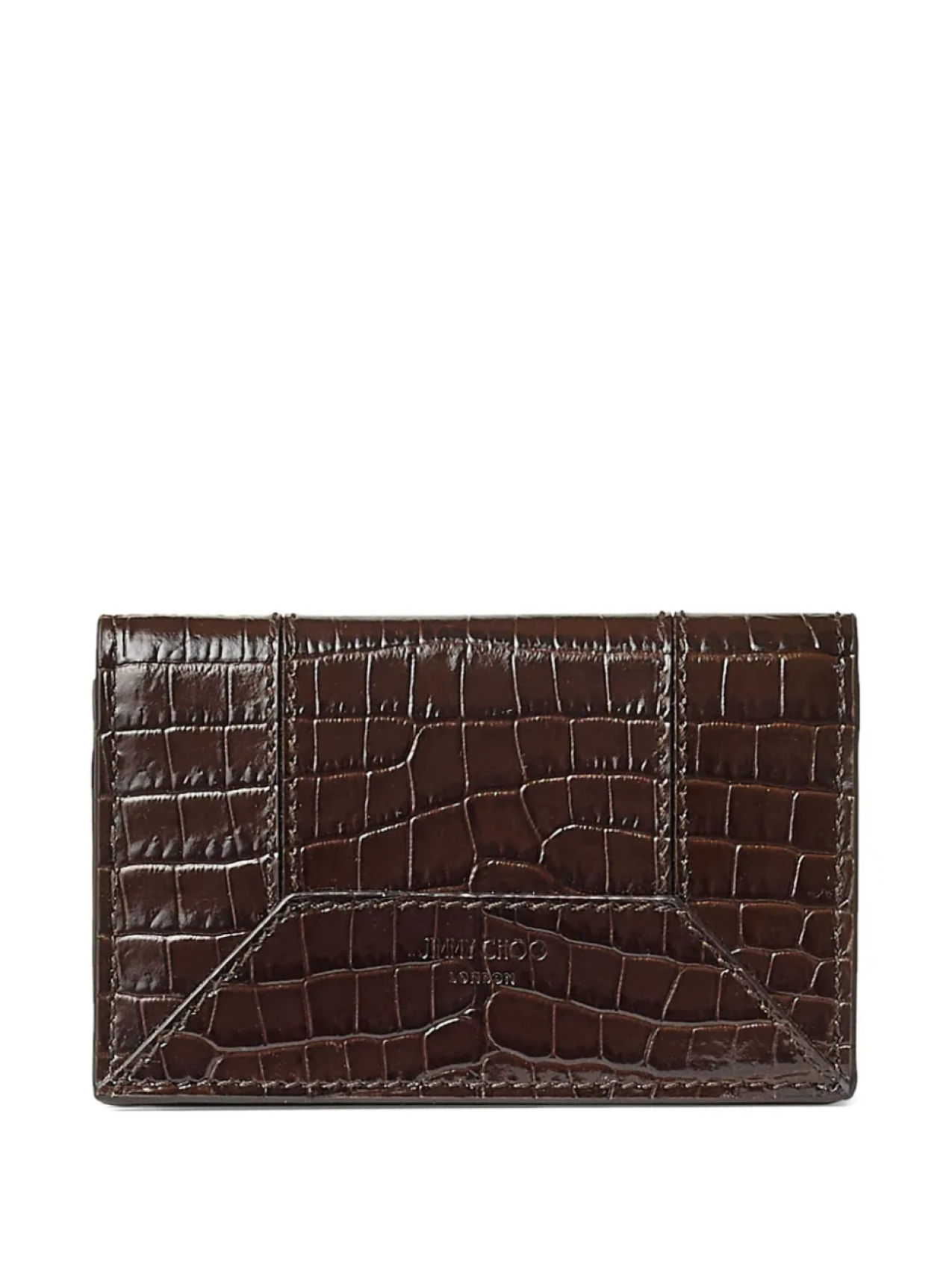

Кошелек Jimmy Choo Nello из кожи с эффектом крокодила, коричневый