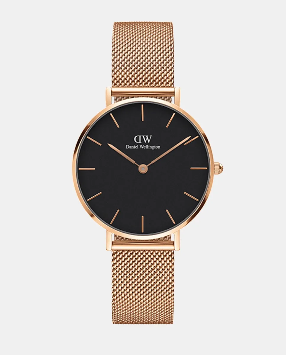 

Женские часы Petite Mesh DW00100161 из розово-золотой стальной сетки Daniel Wellington, розовый