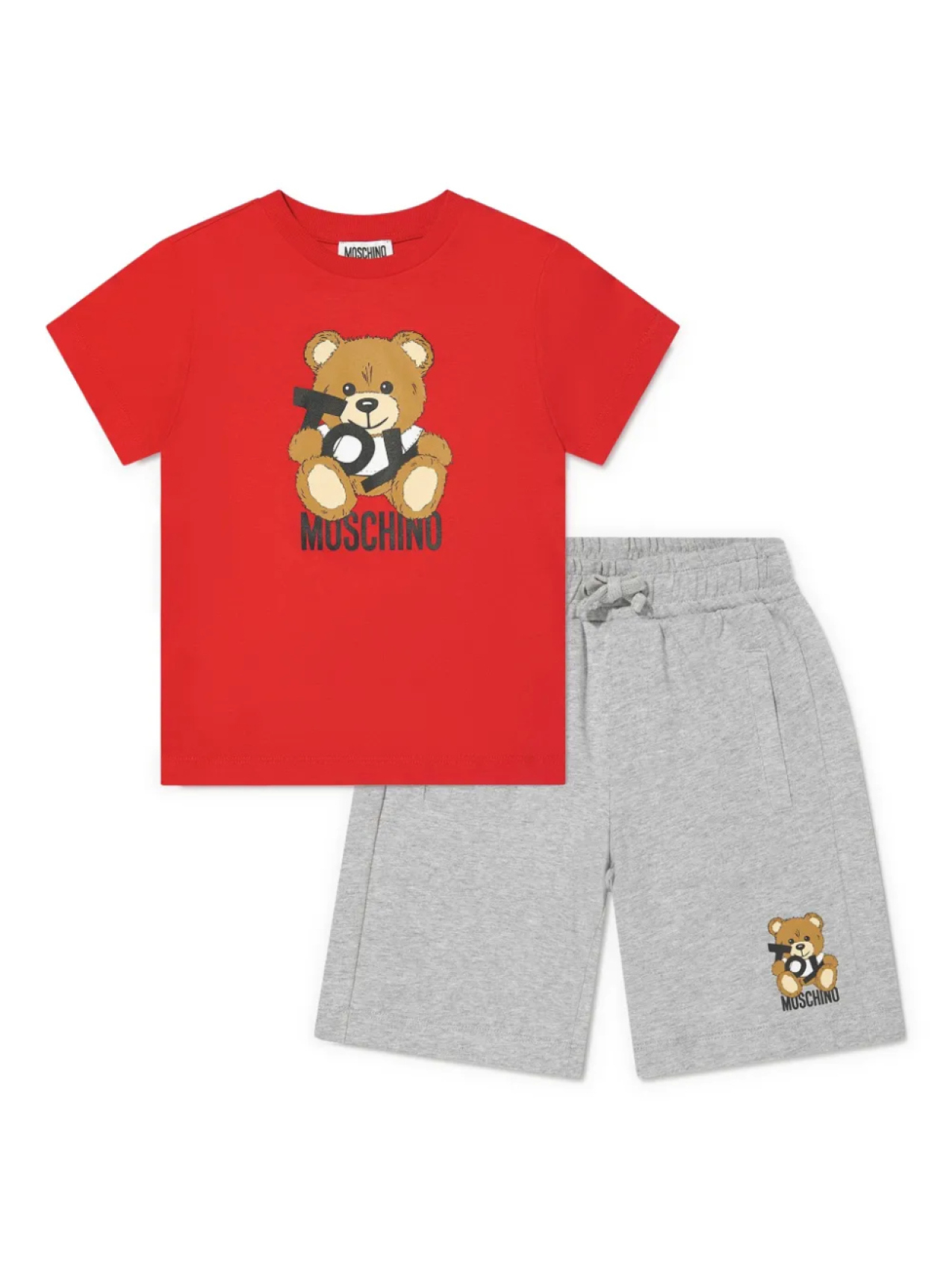 

Комплект шорт с логотипом Moschino Kids, красный