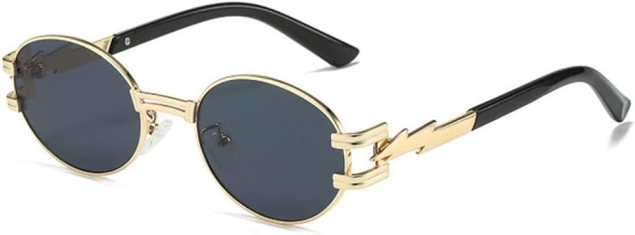 

Женские солнцезащитные очки в стиле панк, маленькие овальные, с прозрачными линзами с градиентом, защита от УФ-излучения UV400. Мужские солнцезащитные очки с металлическими дужками LANGSER, Golden Black