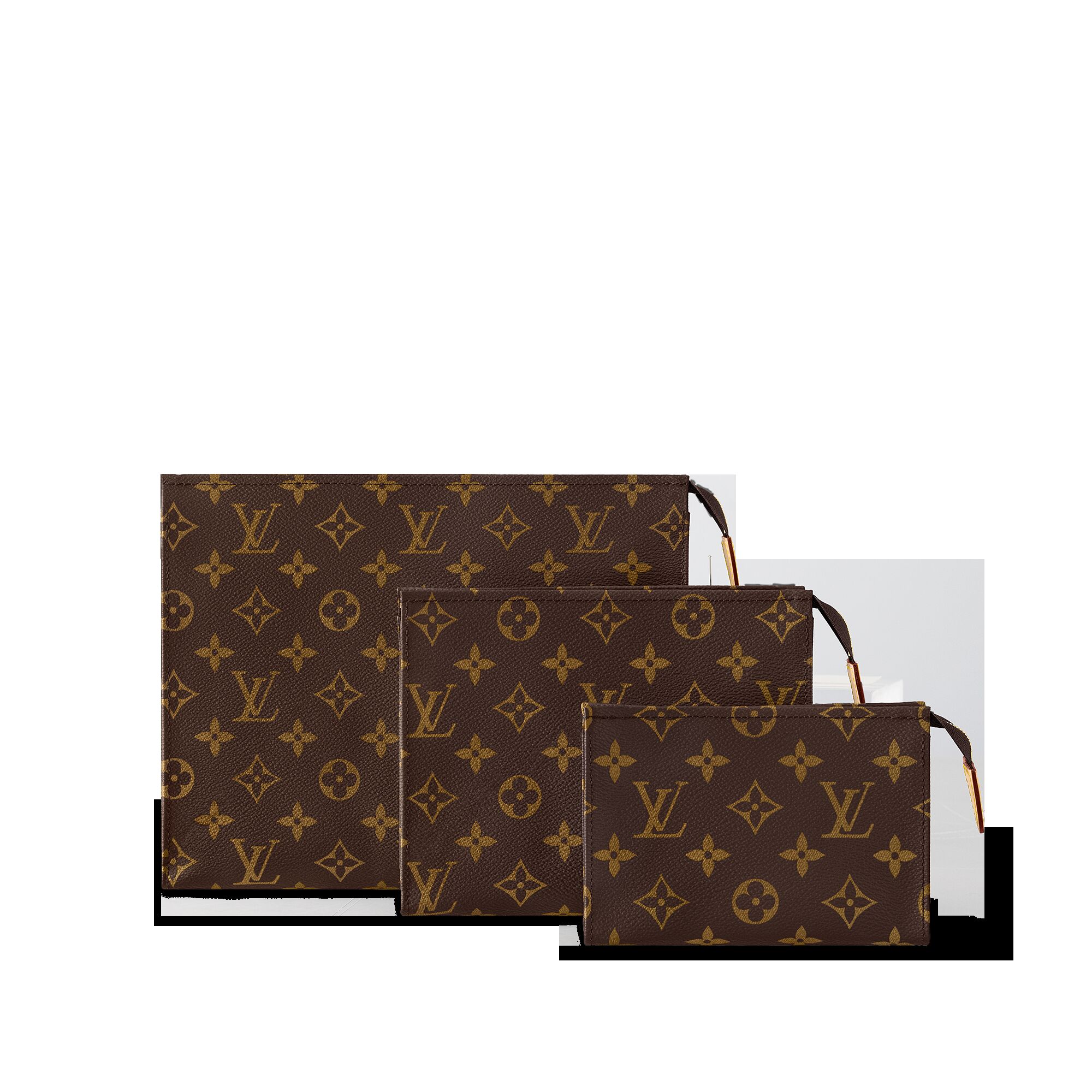 

Трио Туалетная Сумка Louis Vuitton, коричневый
