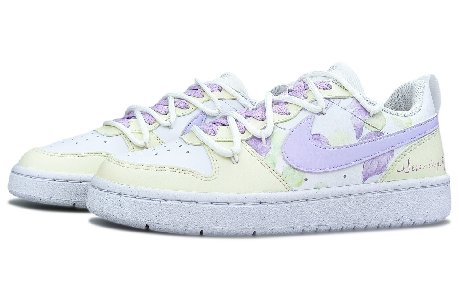 

Кроссовки Nike Court Borough Skateboarding Shoes Women's Low-top Yellow/purple/white, желтый/фиолетовый