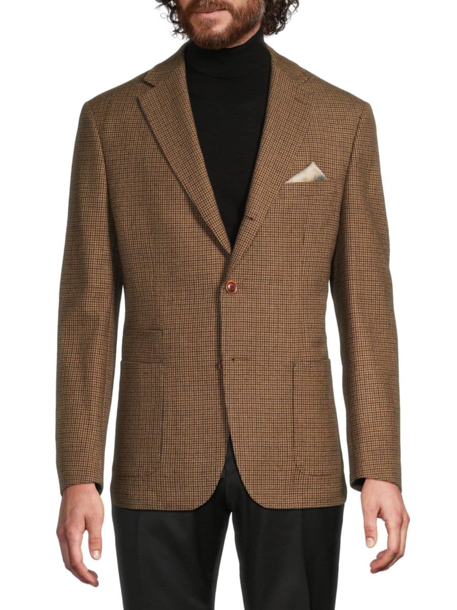 

Спортивное пальто Slim Fit из шерстяной смеси с узором гусиная лапка Tallia, цвет Charcoal Tan, Черный, Спортивное пальто Slim Fit из шерстяной смеси с узором гусиная лапка Tallia, цвет Charcoal Tan