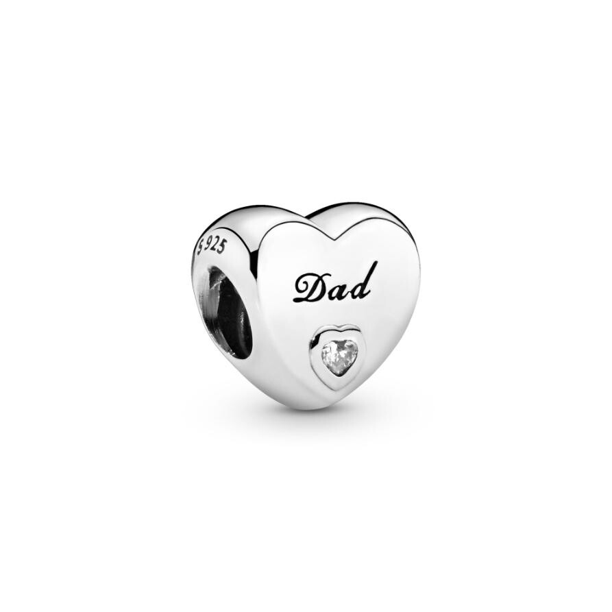 

Шарм Dad Heart Pandora, стерлинговое серебро