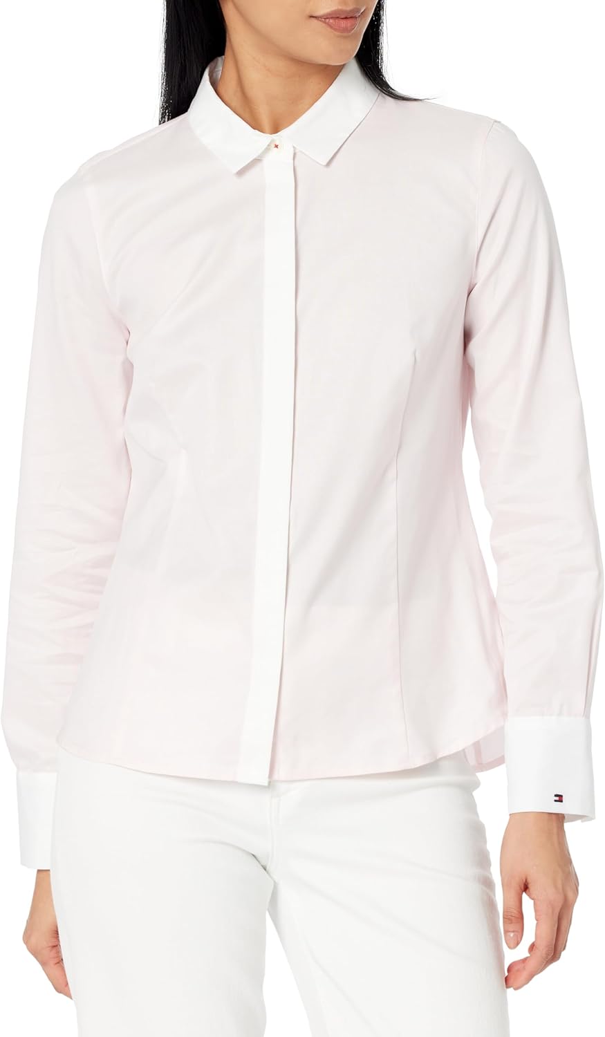 

Женская рубашка с длинным рукавом и воротником Tommy Hilfiger, Ballerina Pink Multi