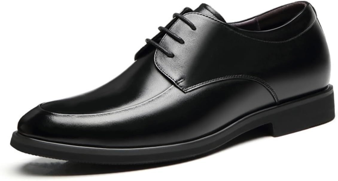 

Мужские туфли на каблуке-подвеске UKUBOXBAG с нескользящим носком, увеличивающие рост, с потайным каблуком, для торжественных случаев, черный