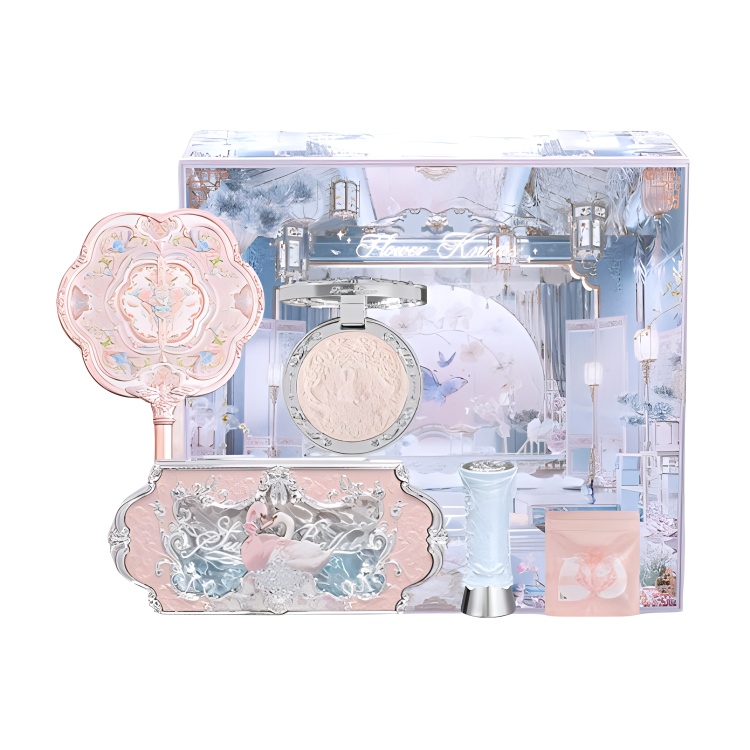 

Набор косметики FlowerKnows Swan Ballet в подарочной коробке, легко растушевывается, стойкий, не переходит Flower Knows