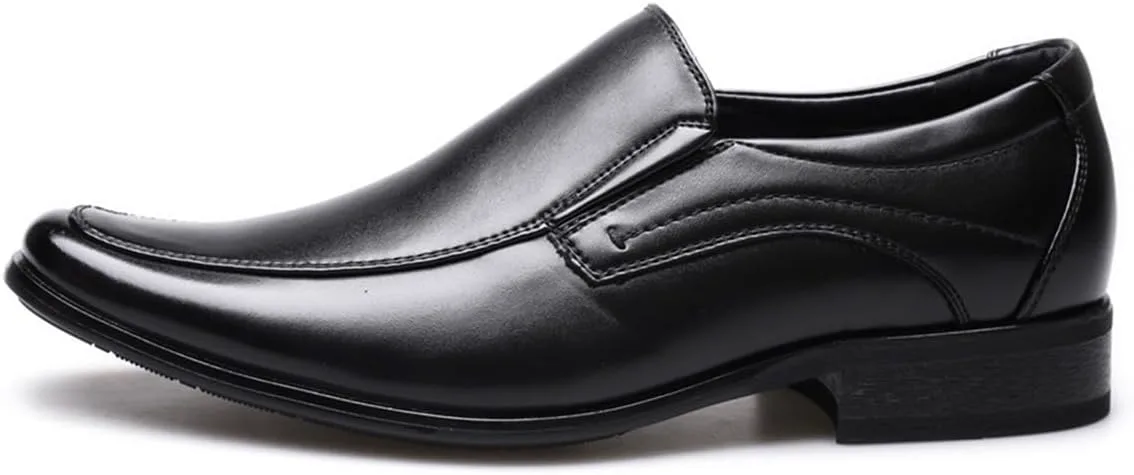 

Мужские слипоны лоферы Формальные туфли с квадратным носком Оксфорды Ручной работы Мокасины Формальная деловая обувь KYOESCAI, черный