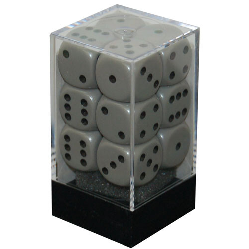 

Аксессуары Chessex Chessex 16mm d6 Set: Opaque Dark Grey w/Black (12)