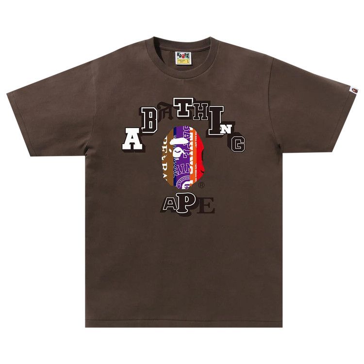 

Футболка BAPE Fans Scarf College Tee, Brown