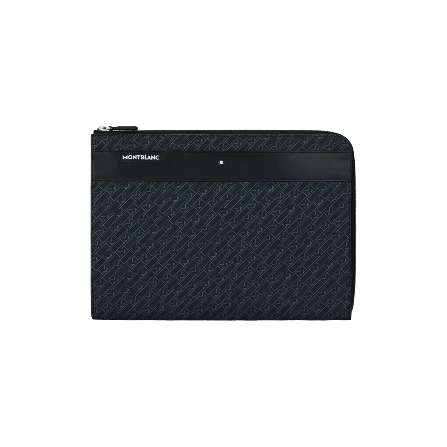 

MONTBLANC Кожаный портфель с канвасом мужской синий/черный