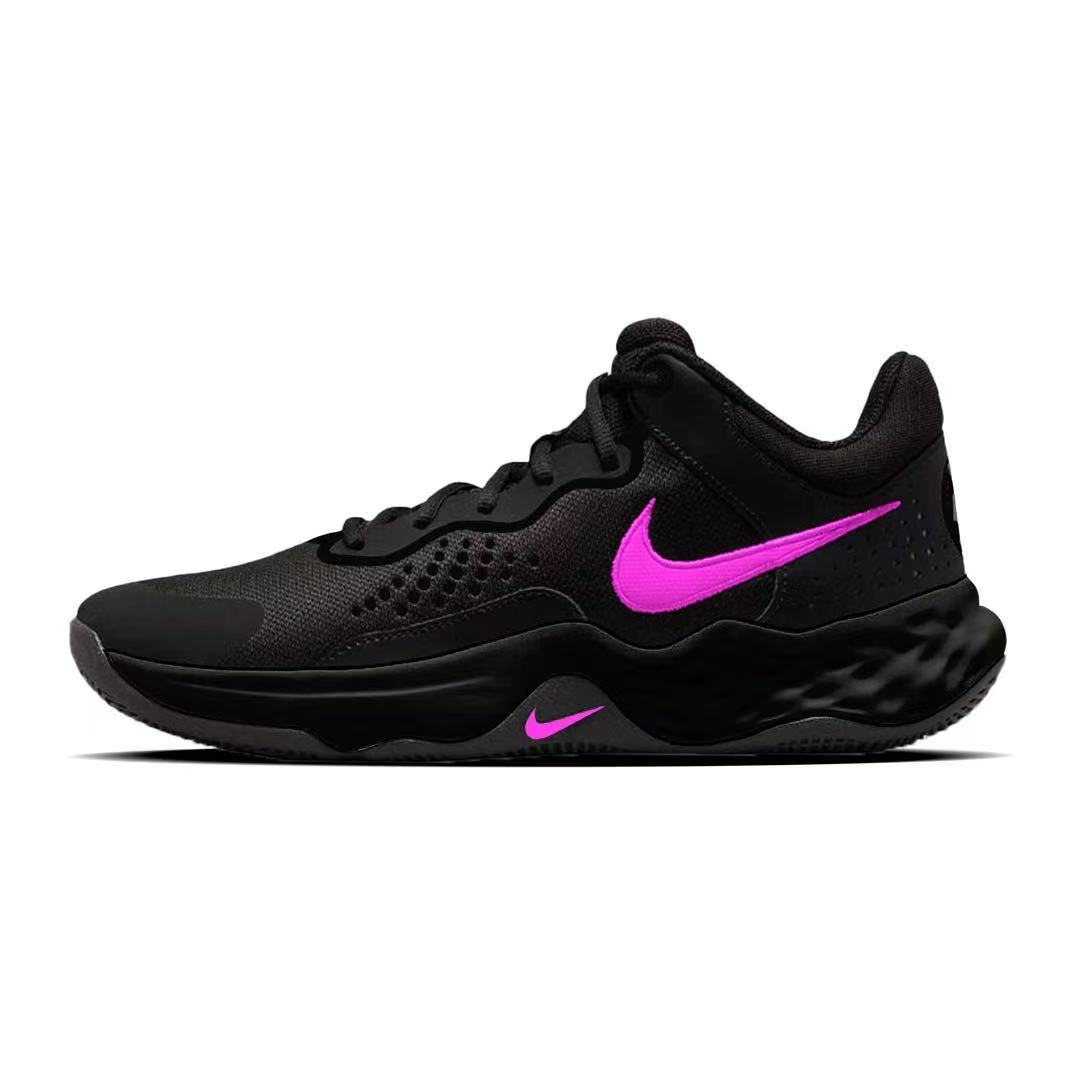 

Nike Баскетбольные кроссовки Fly By Mid 3 с износостойким верхом средней высоты, мужские, черно-розовые