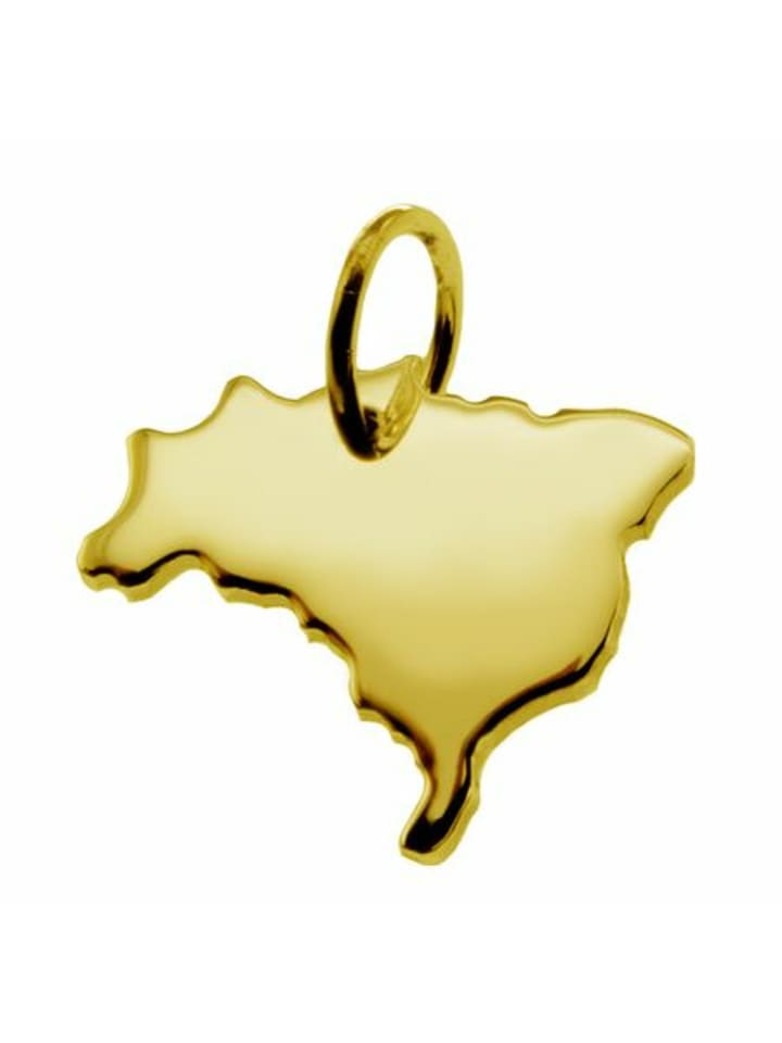 

Schmuckador Кулон с изображением карты Бразилии из цельного желтого золота 333 пробы