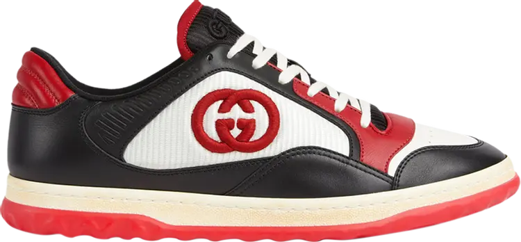 

Кроссовки Gucci MAC80 Sneaker 'Black White Red', черный