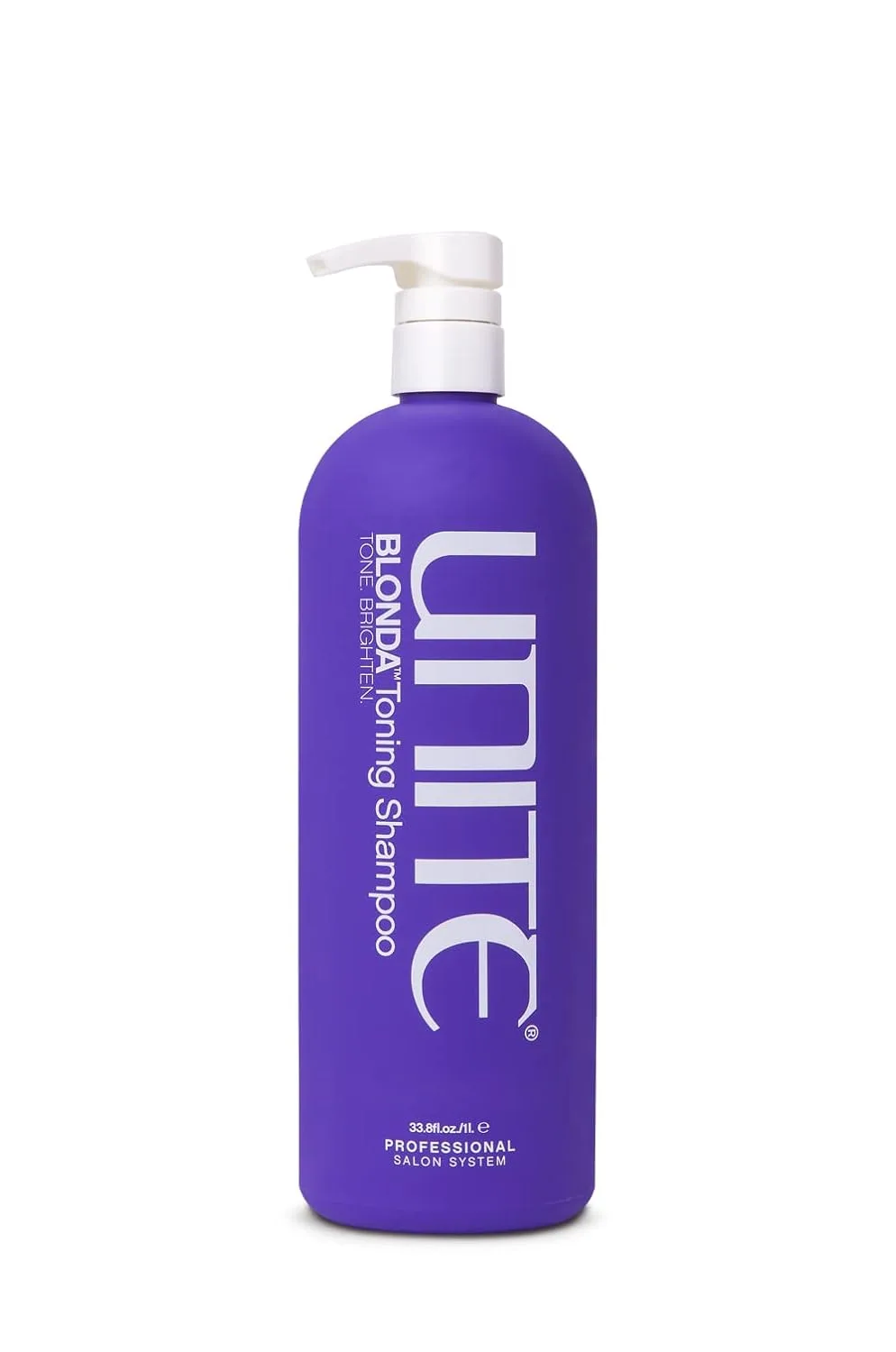 UNITE Hair - BLONDA Тонирующий фиолетовый шампунь - Профессиональная формула для нейтрализации медных и желтых оттенков за 60 секунд - Осветляет светлые, седые и мелированные волосы - 950 мл 1000 мл (1 шт.), Purple