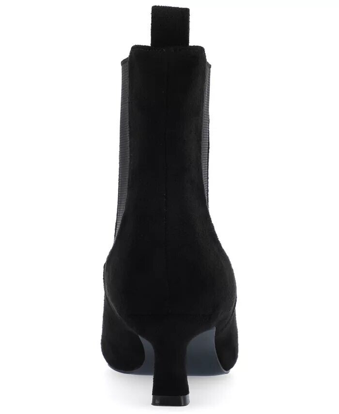 Женские ботильоны Tenlee Tru Comfort на широком каблуке из пеноматериала Journee Collection, черный — фото 3
