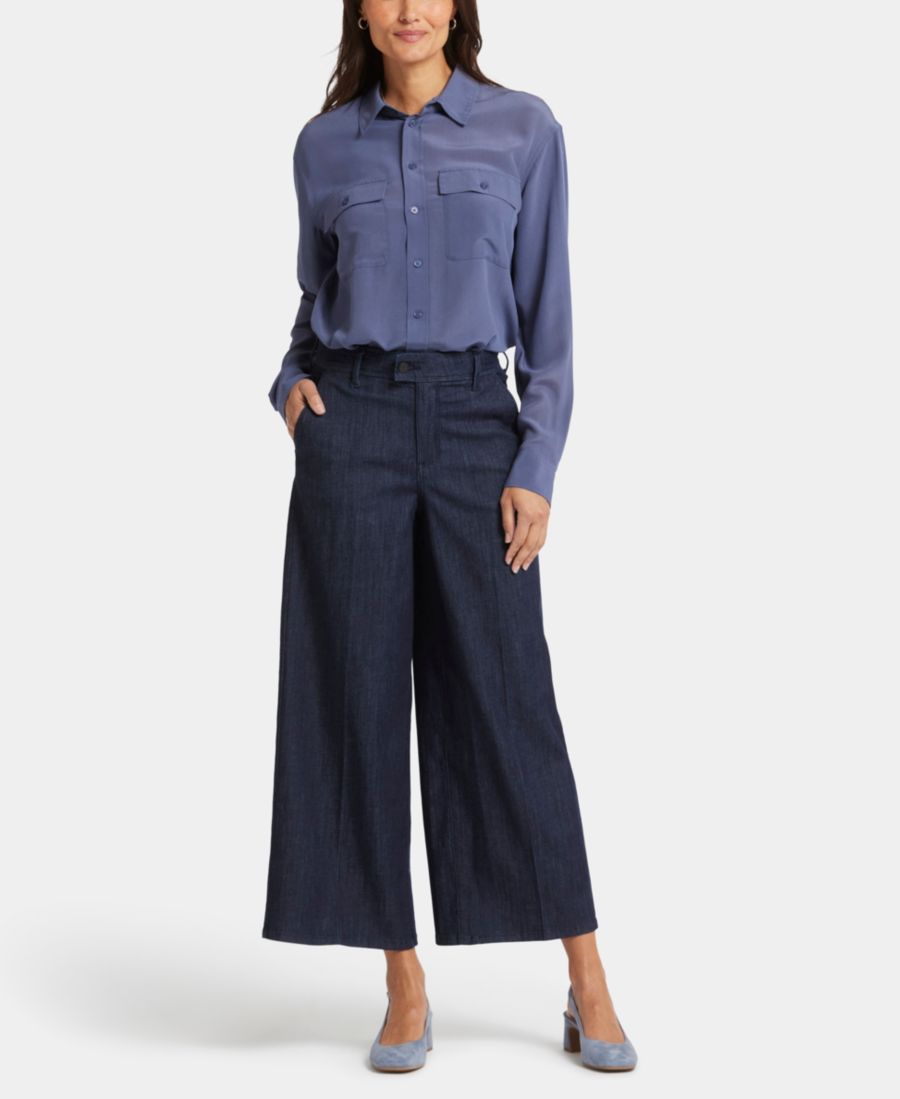 

Женские джинсы-брюки Mona с широкими штанинами до щиколотки NYDJ, Lightweight Rinse