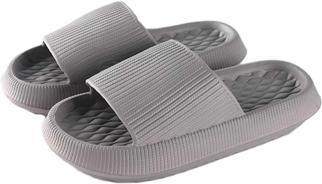 

Мужские и женские шлепанцы AUXDIQ для дома, быстросохнущие, для душа, у бассейна, пляжа и дома, серый