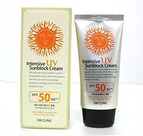 Солнцезащитный крем 3W Clinic Intensive UV Sunscreen SPF 50 PA+++, 70 мл