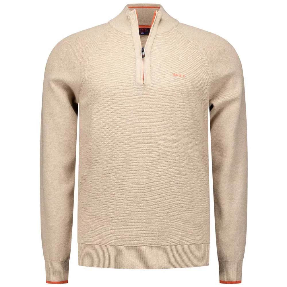 

Свитер Nza New Zealand Ralph half zip, бежевый