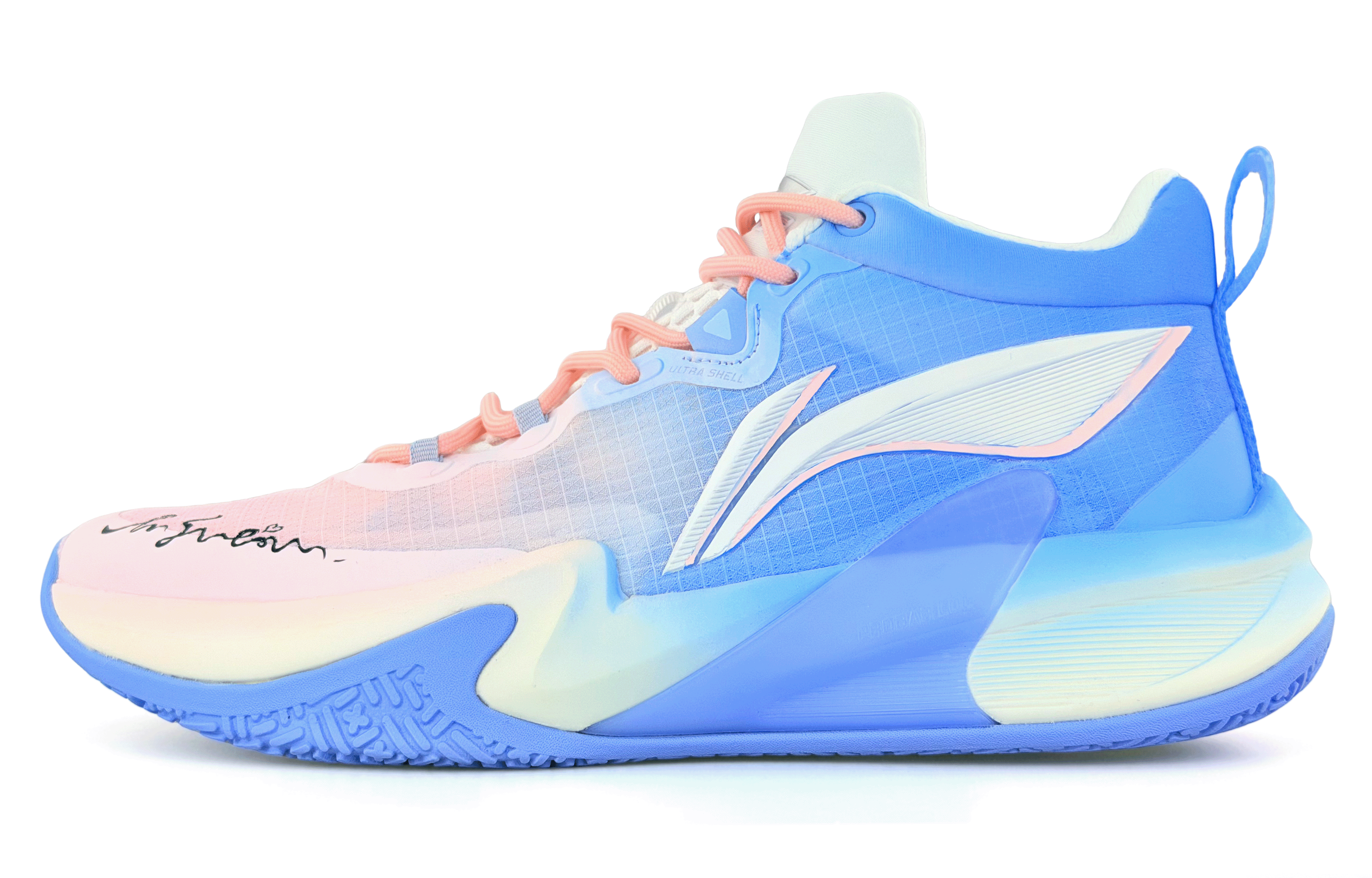 

LINING Light Speed 1.0 Cushioning Abrasion Resistant Coverage Mid top баскетбольные кроссовки мужские синие розовые