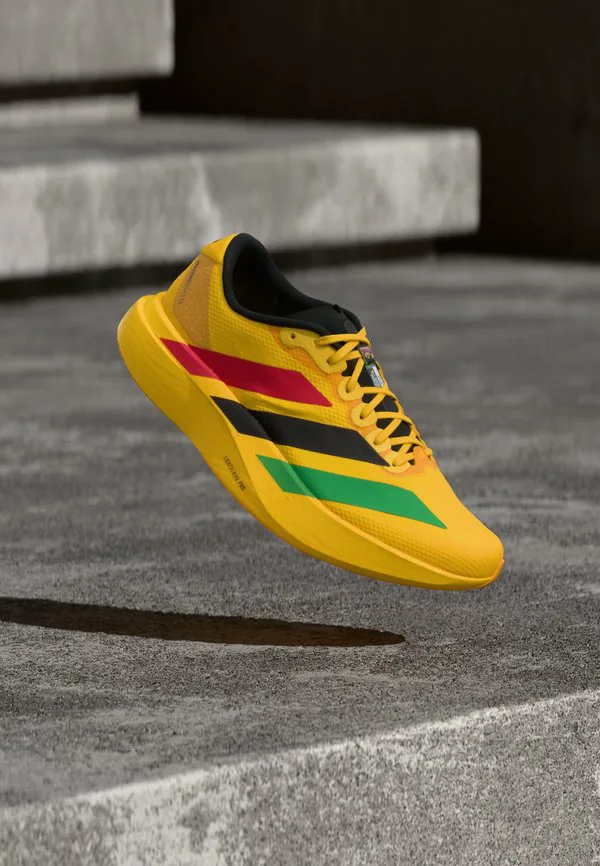 Кроссовки adizero evo sl Adidas Performance, Bold Gold-Coloured/Vivid Green/Pure Ruby