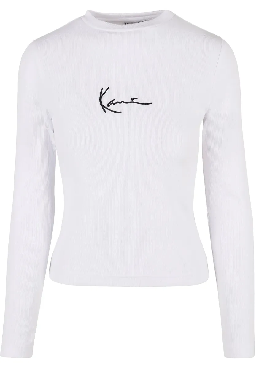 

Рубашка с длинными рукавами Karl Kani " Karl Kani Women's KW-LS012-002-01 SMALL SIGNATURE RIB LS WHITE", белый