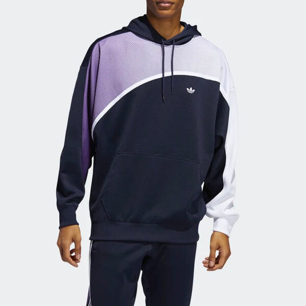 Толстовка originals colorblock casual sports gradient pullover blue Adidas, синий — фото 3