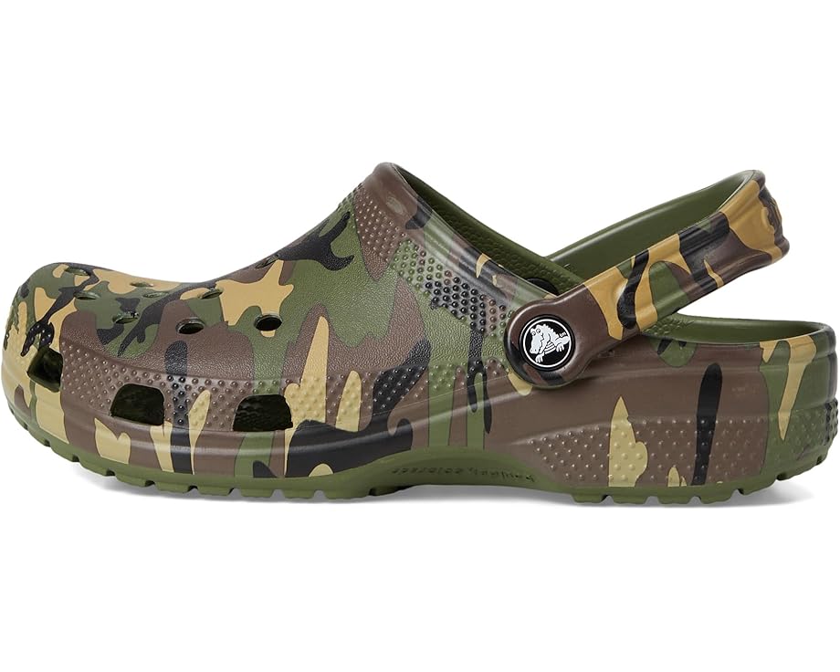 Детские клоги Crocs Classic Camo (little kid/big kid) Crocs Kids, Army Green/Multi — фото 4