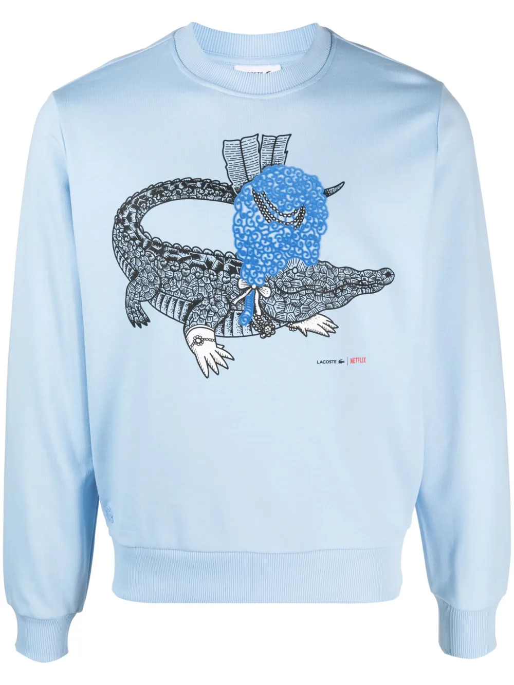 

Толстовка с логотипом из коллаборации с Netflix Lacoste, синий