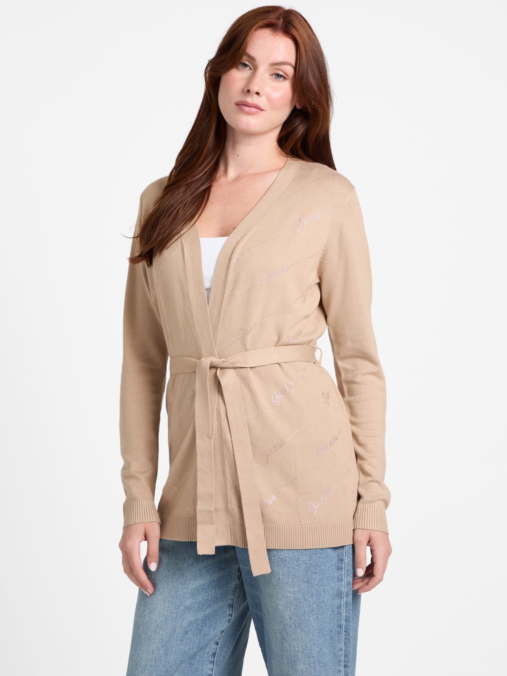 

Кардиган с пайетками и логотипом Peggy Guess Factory, G118
