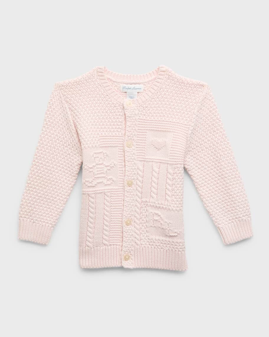 

Кардиган для девочки с медведем интарсия, размер 3M-24M Ralph Lauren Childrenswear