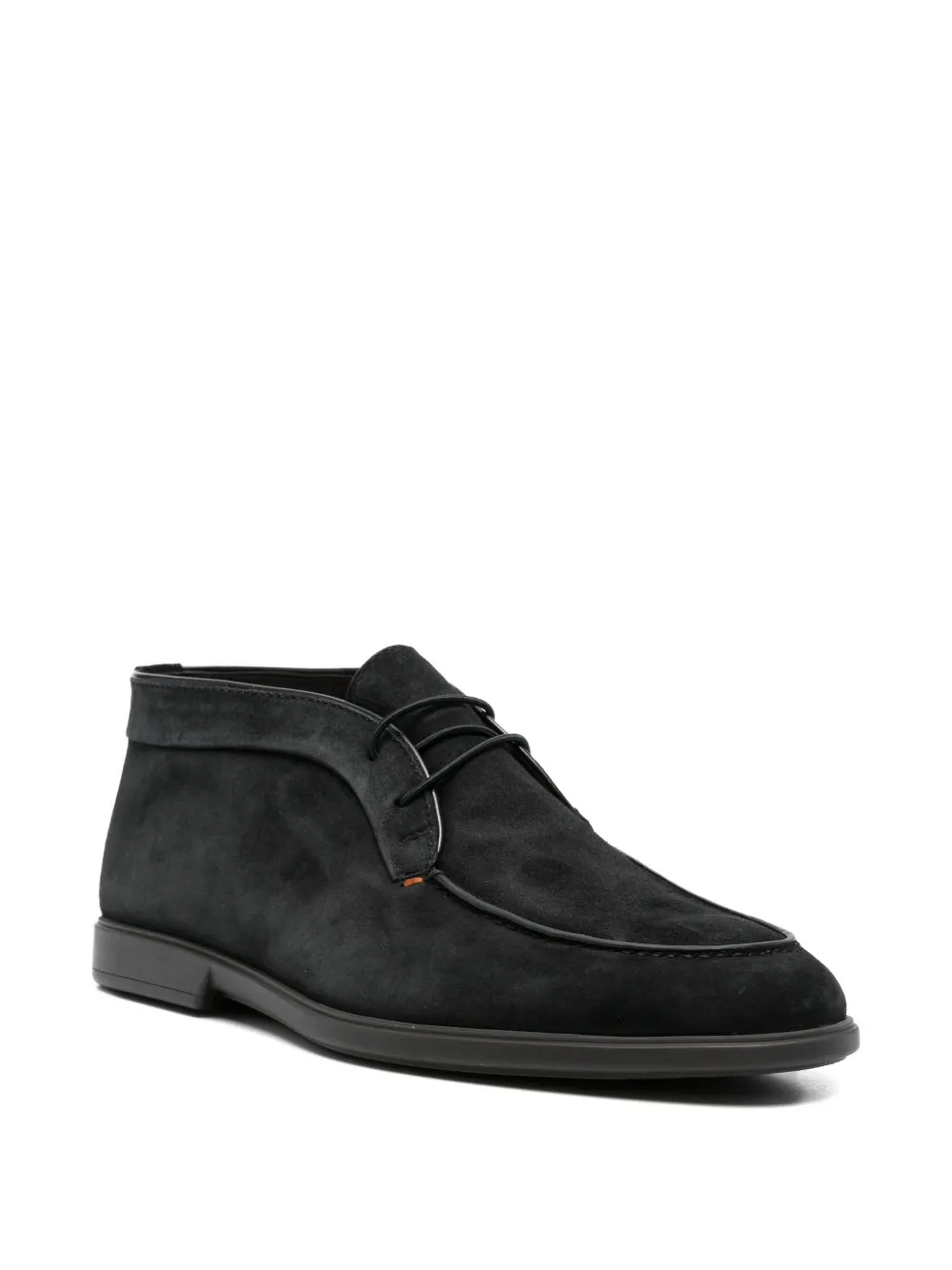Кожаные ботинки на шнуровке Santoni, черный — фото 2