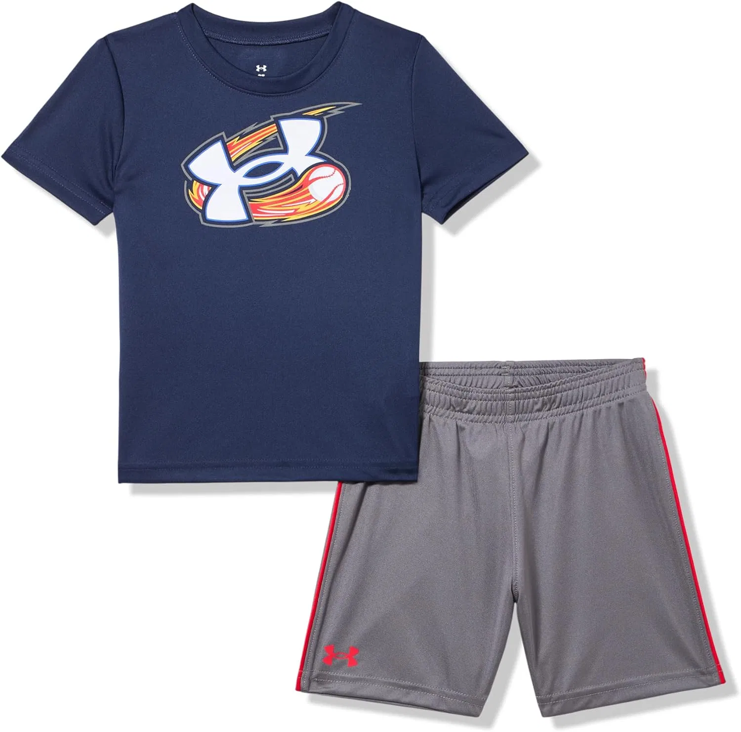 Детский спортивный комплект из футболки и шорт Under Armour, Navy Tech Ball