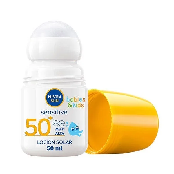 Шариковый солнцезащитный крем SPF 50+ NIVEA Sensitive Babies & Kids 50 мл