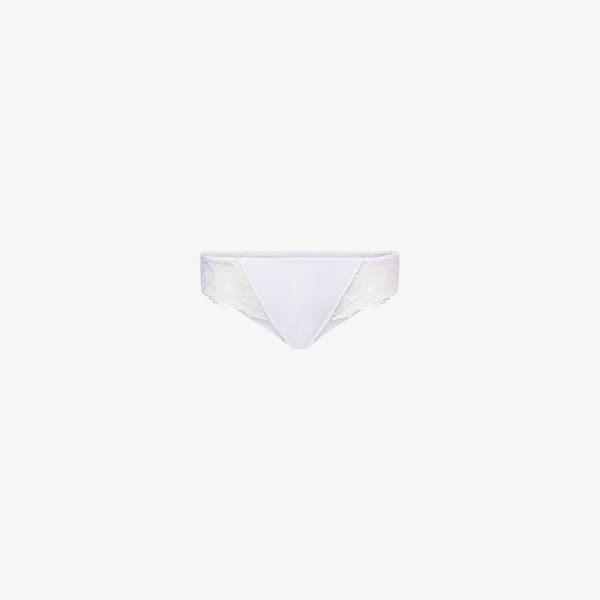 

Бикини Lumin кружевные трусики из эластичной ткани Simone Perele, белый