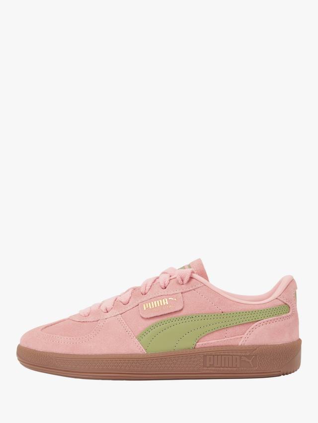 Тренеры Palermo из замши на шнуровке PUMA, Pink/Green — фото 4